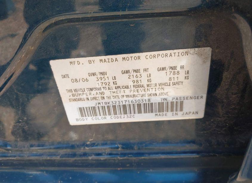 Photo 9 of 2007 Mazda Mazda3 S SPORT (VIN JM1BK323171630318)