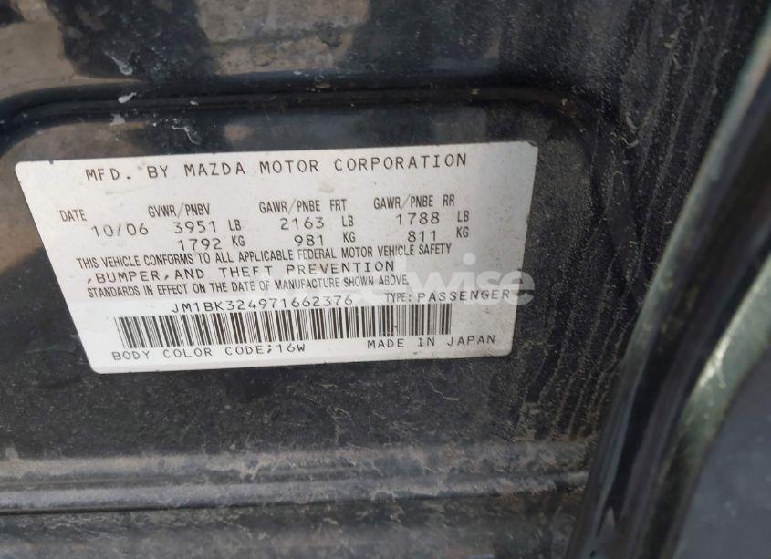 Photo 9 of 2007 Mazda Mazda3 S TOURING (VIN JM1BK324971662376)