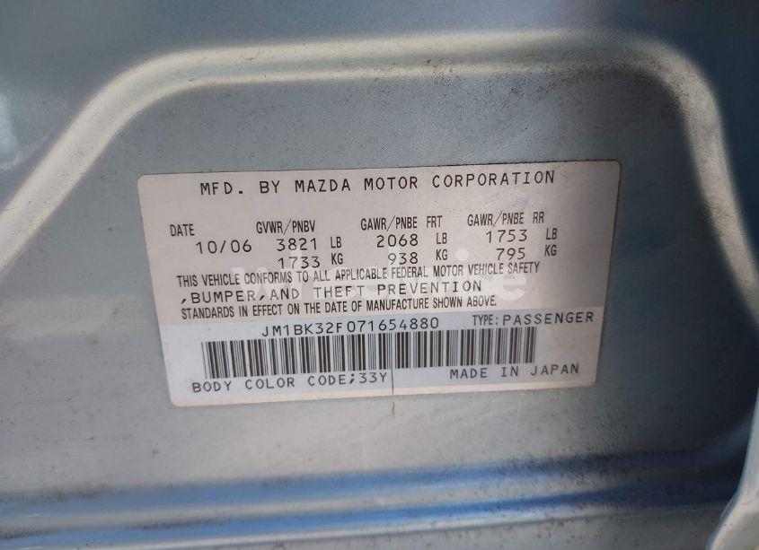 Photo 9 of 2007 Mazda Mazda3 I (VIN JM1BK32F071654880)