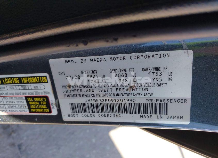 Photo 9 of 2009 Mazda Mazda3 I (VIN JM1BK32F091204990)