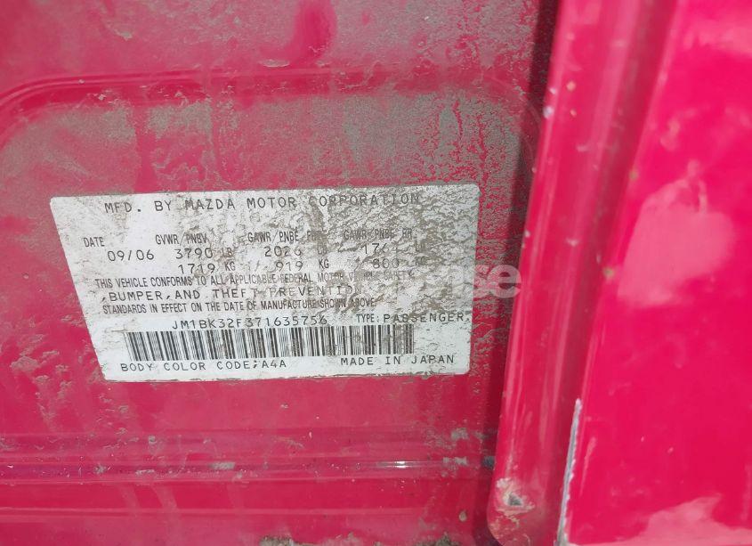 Photo 9 of 2007 Mazda Mazda3 I (VIN JM1BK32F371635756)