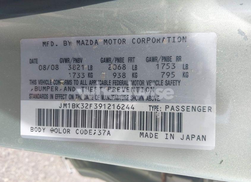 Photo 9 of 2009 Mazda Mazda3 I (VIN JM1BK32F391216244)