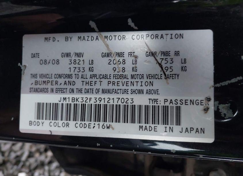 Photo 9 of 2009 Mazda Mazda3 I (VIN JM1BK32F391217023)