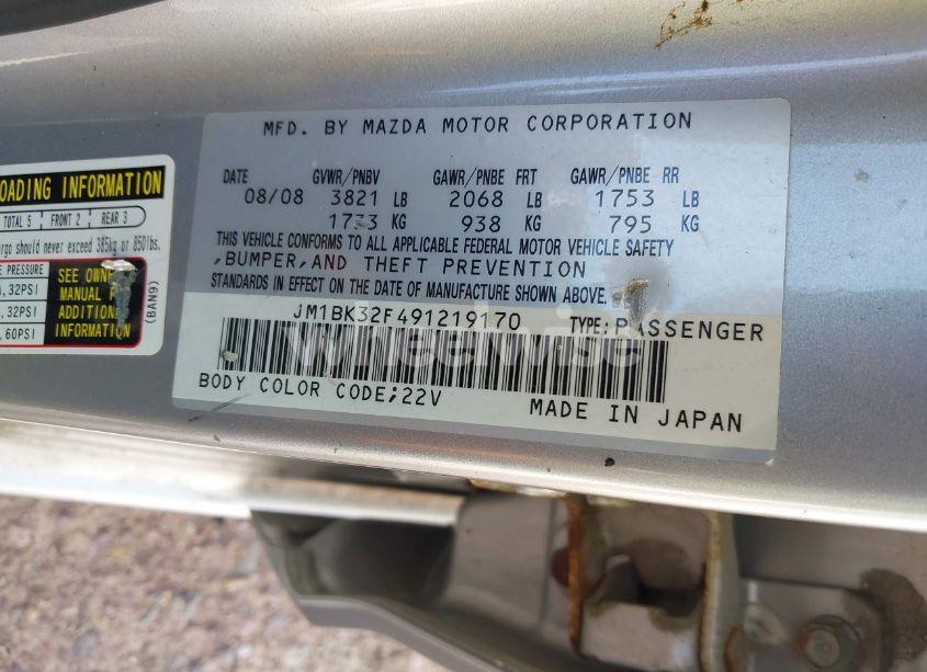 Photo 9 of 2009 Mazda Mazda3 I (VIN JM1BK32F491219170)