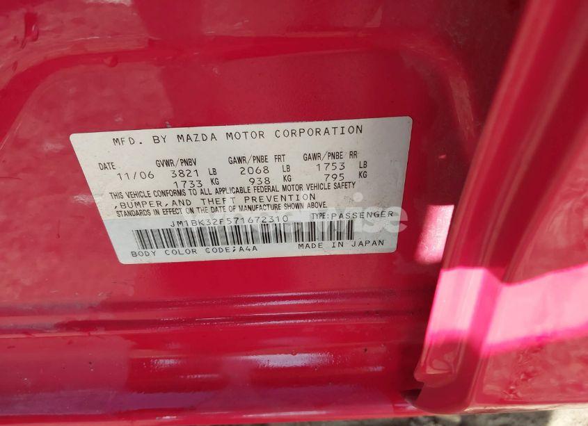 Photo 9 of 2007 Mazda Mazda3 I (VIN JM1BK32F571672310)