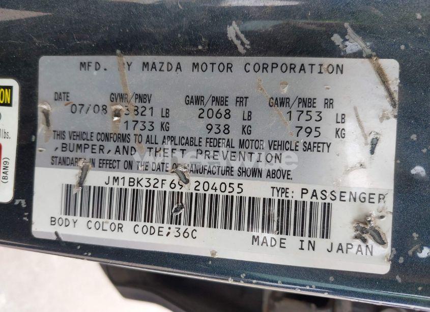 Photo 9 of 2009 Mazda Mazda3 I (VIN JM1BK32F691204055)