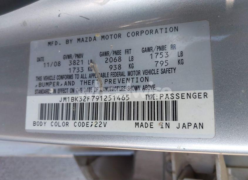 Photo 9 of 2009 Mazda Mazda3 I (VIN JM1BK32F791251465)