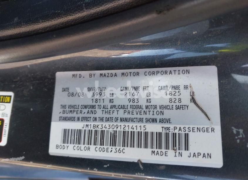 Photo 9 of 2009 Mazda Mazda3 S SPORT (VIN JM1BK343091214115)