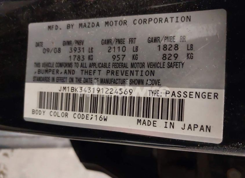 Photo 9 of 2009 Mazda Mazda3 S TOURING (VIN JM1BK343191224569)