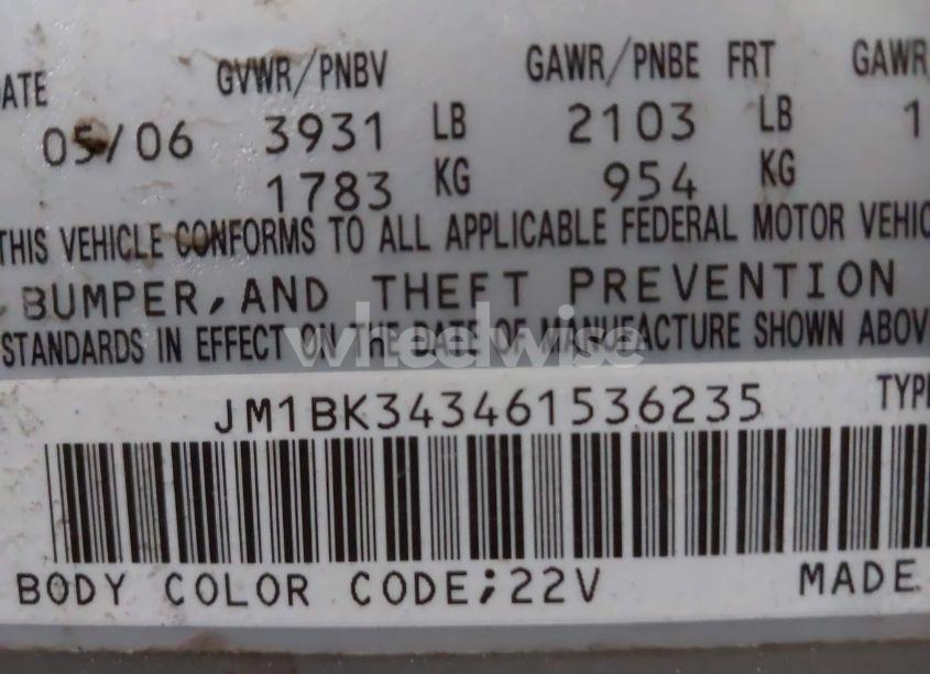 Photo 9 of 2006 Mazda Mazda3 S GRAND TOURING (VIN JM1BK343461536235)