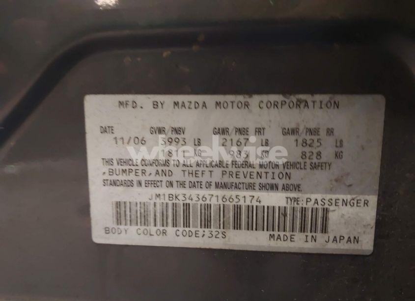 Photo 9 of 2007 Mazda Mazda3 S TOURING (VIN JM1BK343671665174)