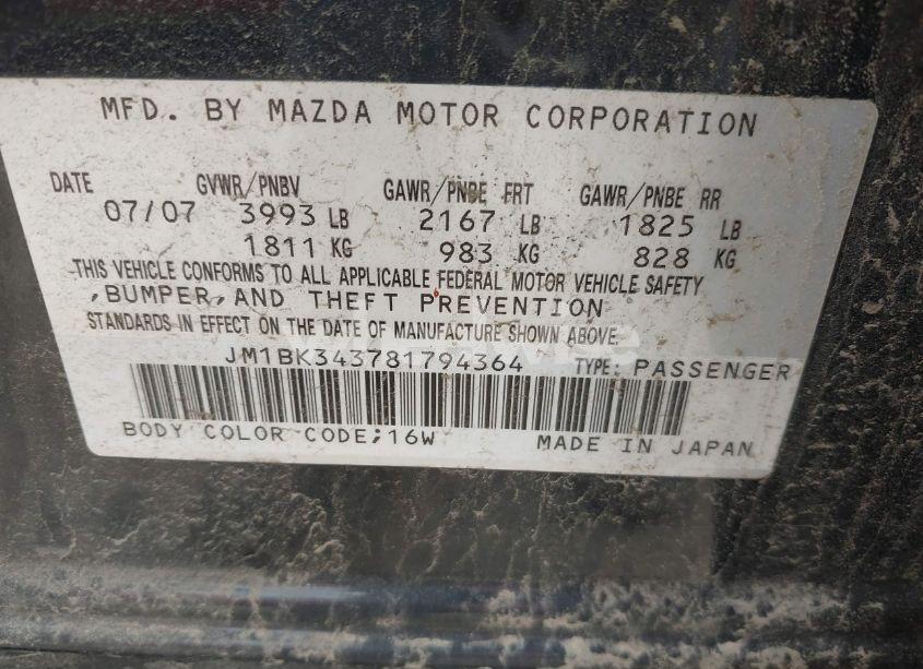 Photo 9 of 2008 Mazda Mazda3 S GRAND TOURING (VIN JM1BK343781794364)