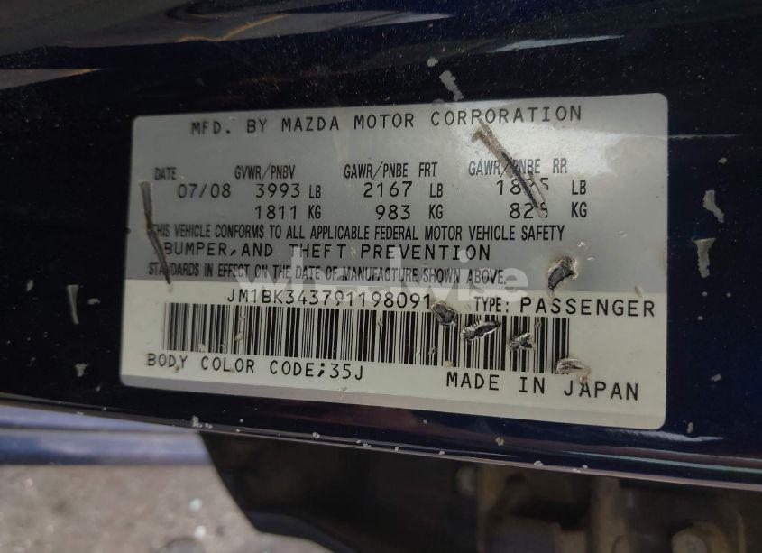Photo 9 of 2009 Mazda Mazda3 S SPORT (VIN JM1BK343791198091)