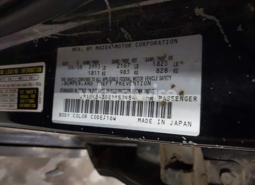 Photo 9 of 2008 Mazda Mazda3 S TOURING (VIN JM1BK343881183484)