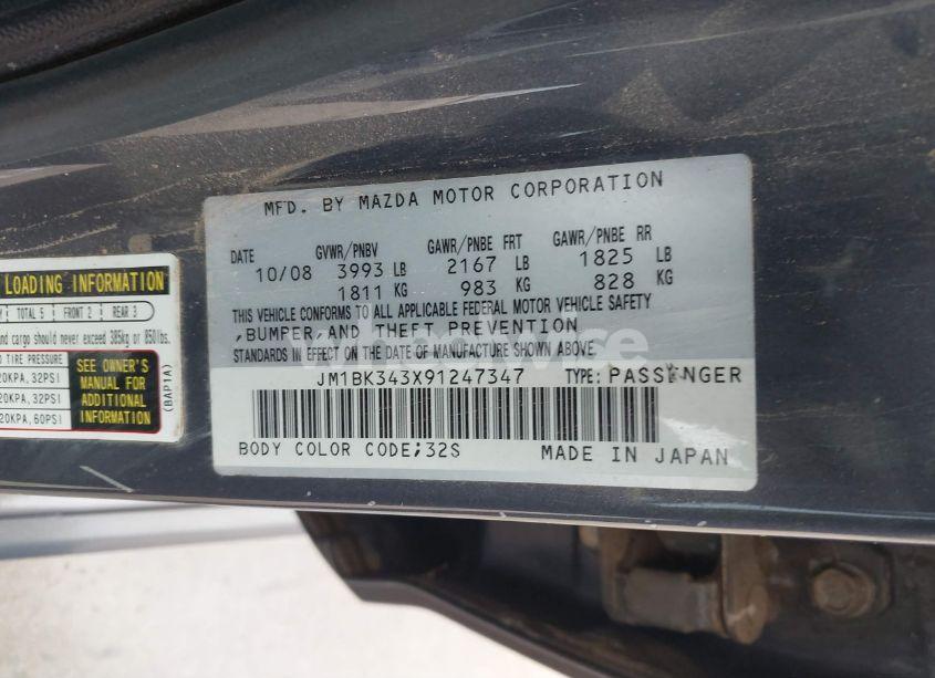 Photo 9 of 2009 Mazda Mazda3 S SPORT (VIN JM1BK343X91247347)