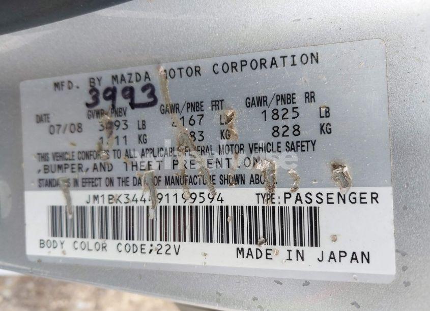 Photo 9 of 2009 Mazda Mazda3 S TOURING (VIN JM1BK344491199594)