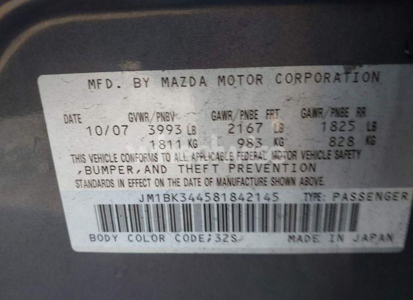 Photo 9 of 2008 Mazda Mazda3 S GRAND TOURING (VIN JM1BK344581842145)