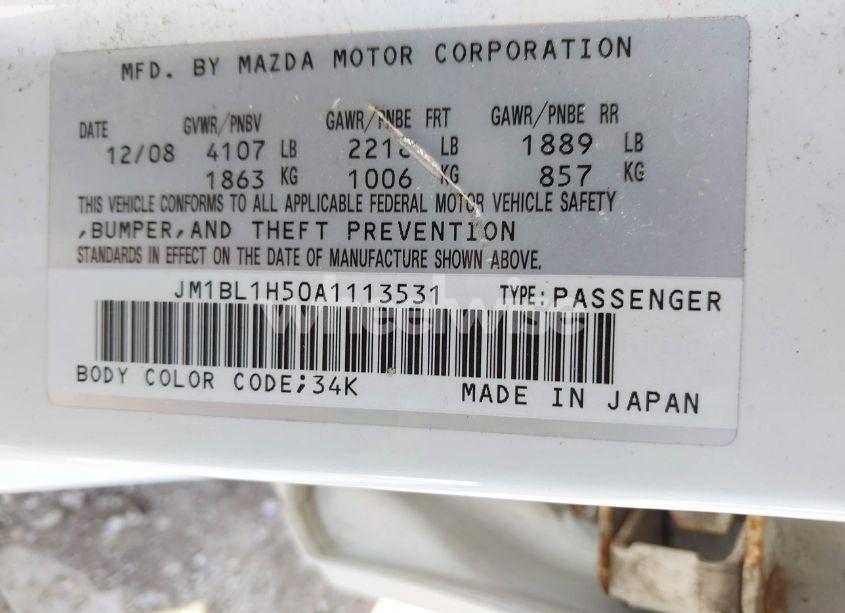 Photo 9 of 2010 Mazda Mazda3 S SPORT (VIN JM1BL1H50A1113531)