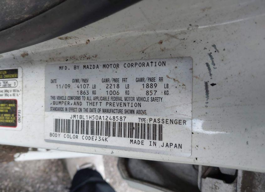 Photo 9 of 2010 Mazda Mazda3 (VIN JM1BL1H50A1248587)