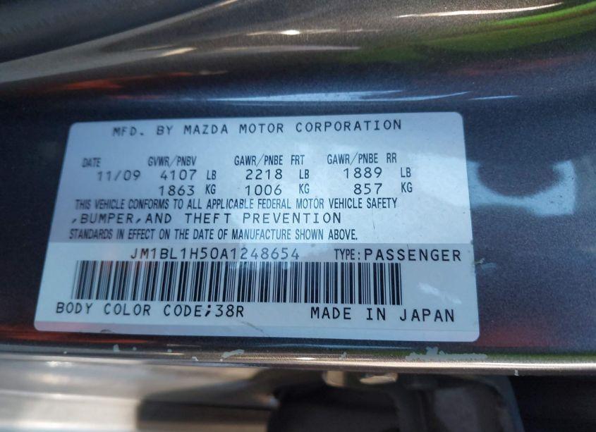 Photo 9 of 2010 Mazda Mazda3 S GRAND TOURING (VIN JM1BL1H50A1248654)