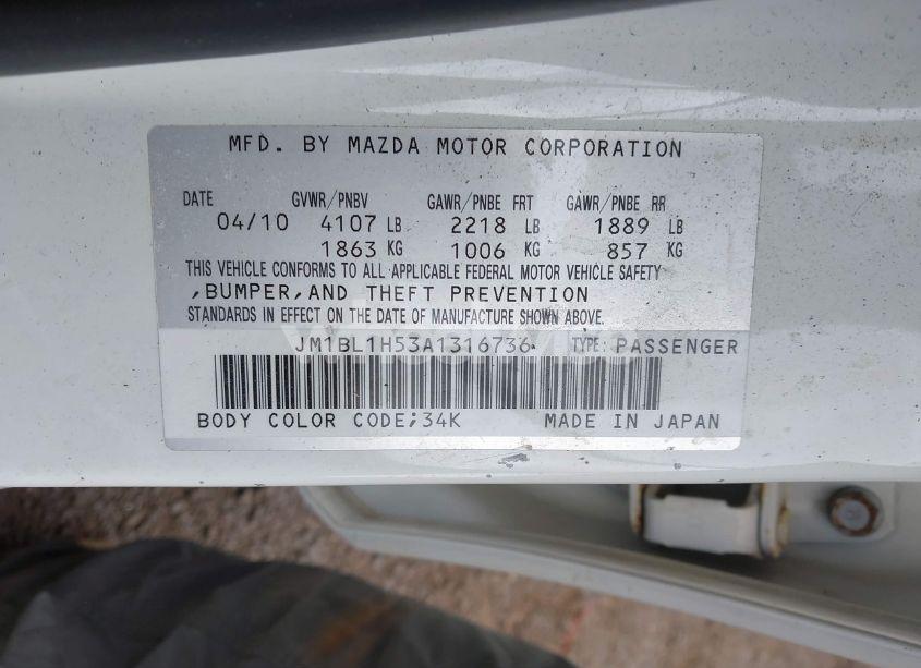 Photo 9 of 2010 Mazda Mazda3 (VIN JM1BL1H53A1316736)