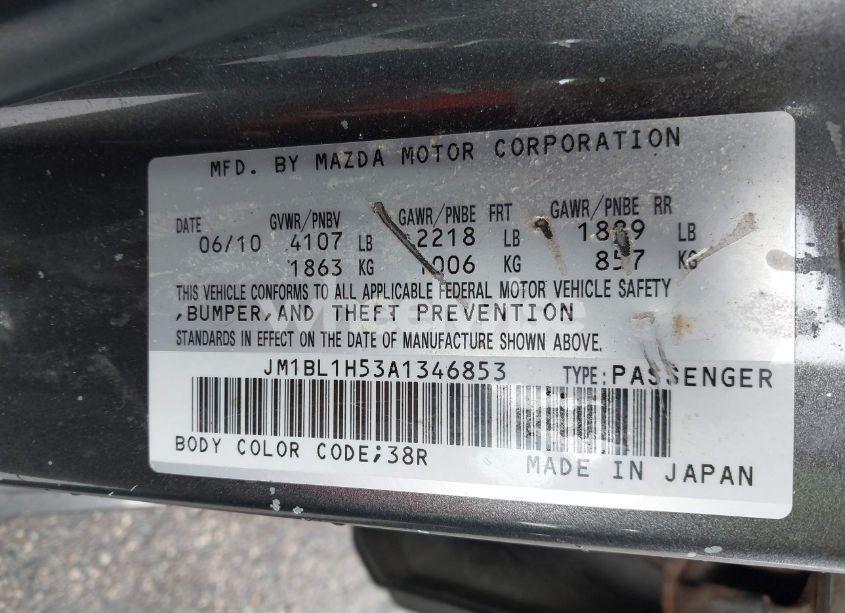Photo 9 of 2010 Mazda Mazda3 S SPORT (VIN JM1BL1H53A1346853)