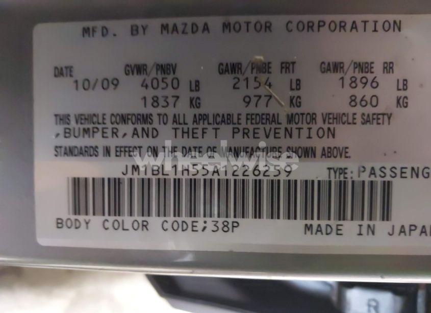 Photo 9 of 2010 Mazda Mazda3 S SPORT (VIN JM1BL1H55A1226259)