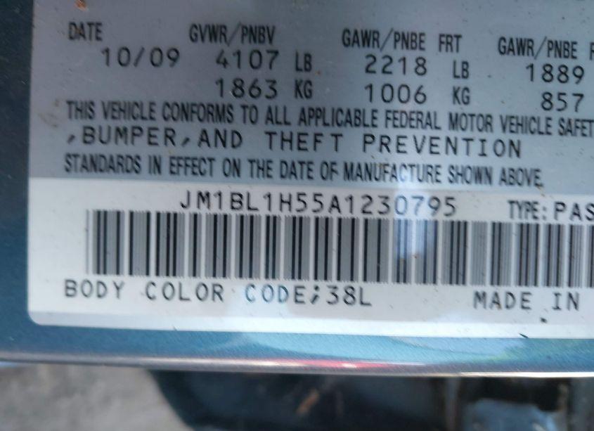 Photo 9 of 2010 Mazda Mazda3 S SPORT (VIN JM1BL1H55A1230795)