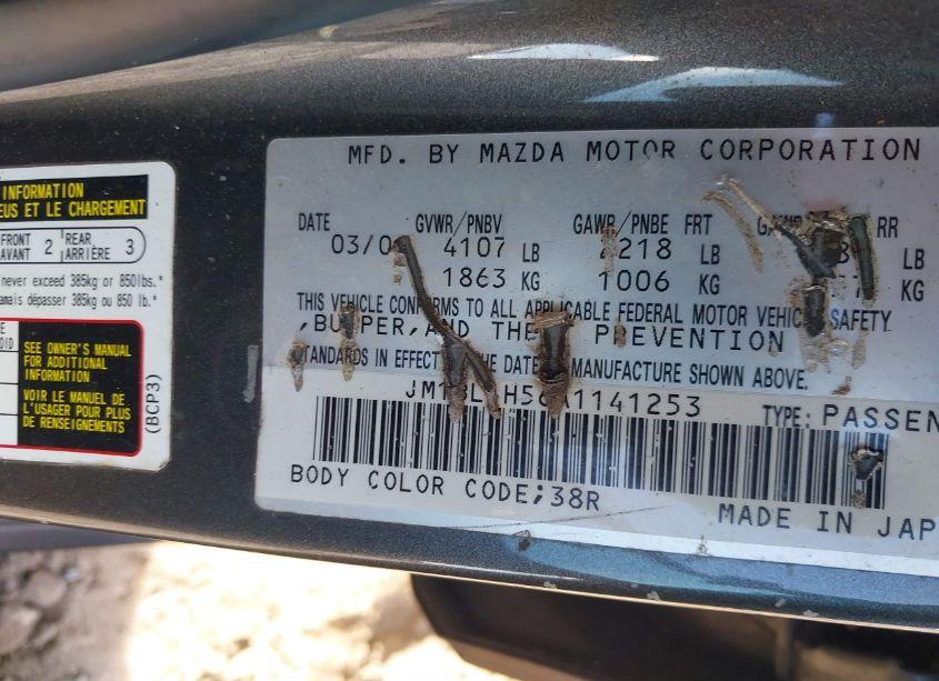 Photo 9 of 2010 Mazda Mazda3 S GRAND TOURING (VIN JM1BL1H56A1141253)