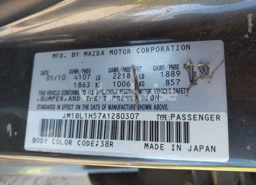 Photo 9 of 2010 Mazda Mazda3 S GRAND TOURING (VIN JM1BL1H57A1280307)