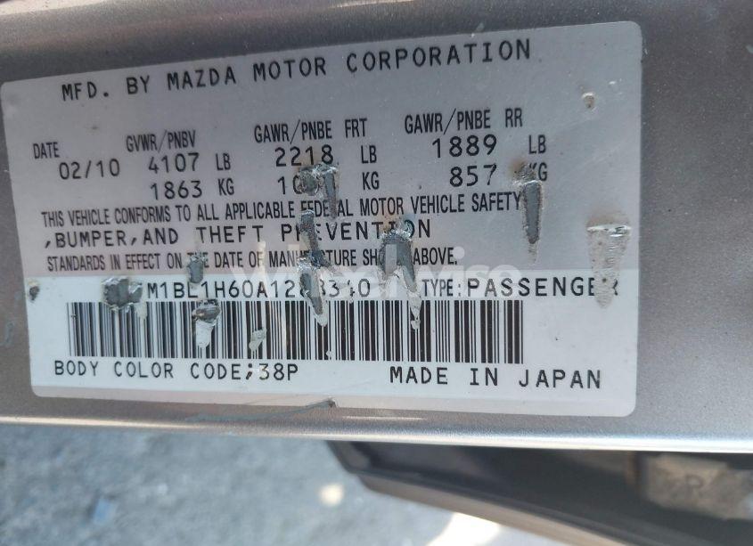 Photo 9 of 2010 Mazda Mazda3 S SPORT (VIN JM1BL1H60A1288340)