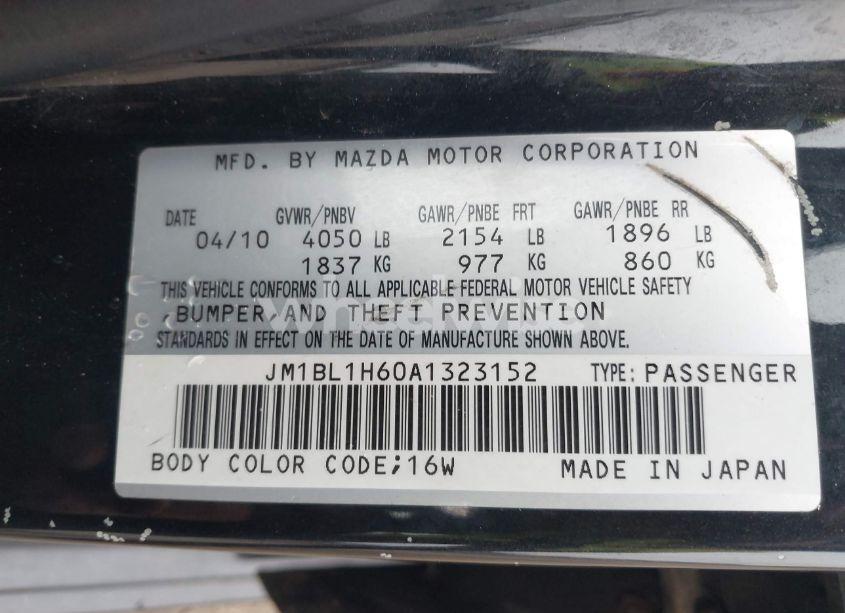 Photo 9 of 2010 Mazda Mazda3 S SPORT (VIN JM1BL1H60A1323152)