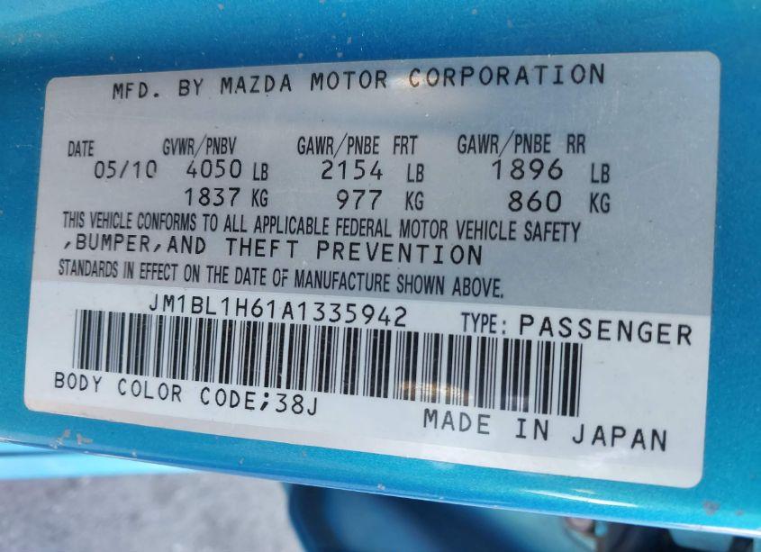 Photo 9 of 2010 Mazda Mazda3 S SPORT (VIN JM1BL1H61A1335942)