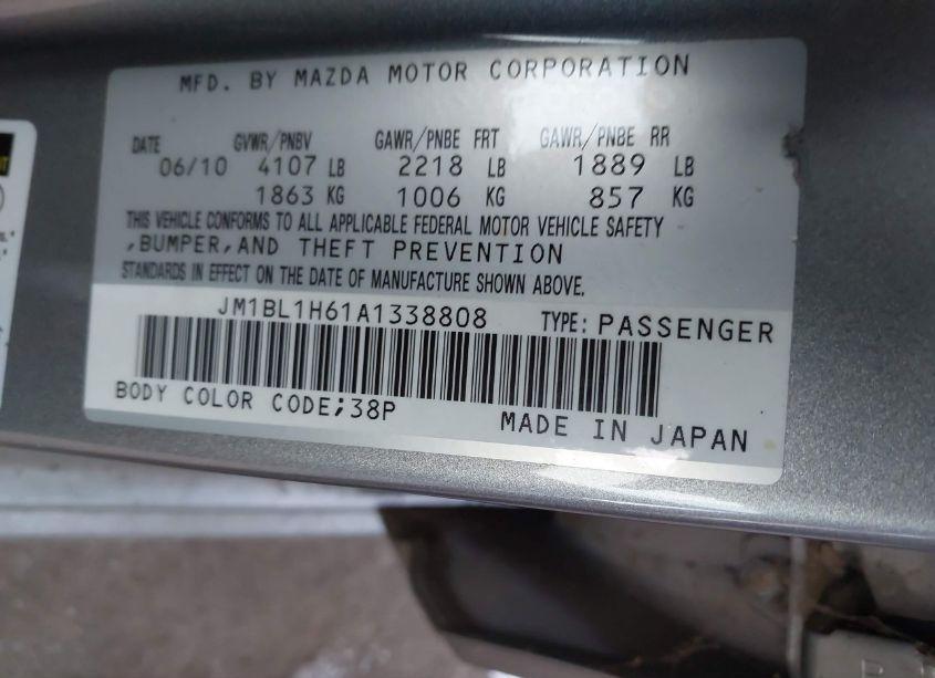 Photo 9 of 2010 Mazda Mazda3 S SPORT (VIN JM1BL1H61A1338808)