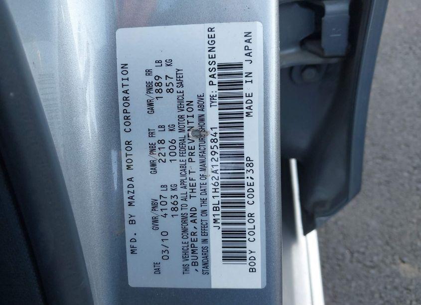 Photo 9 of 2010 Mazda Mazda3 S GRAND TOURING (VIN JM1BL1H62A1295841)