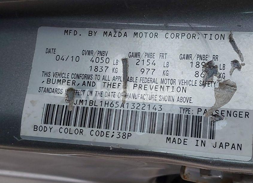 Photo 9 of 2010 Mazda Mazda3 S SPORT (VIN JM1BL1H65A1322143)