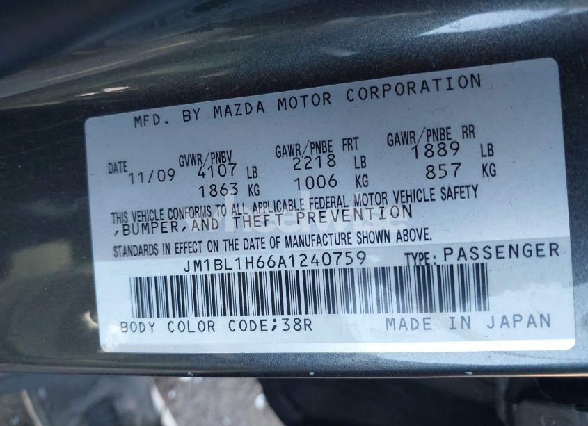 Photo 9 of 2010 Mazda Mazda3 S GRAND TOURING (VIN JM1BL1H66A1240759)