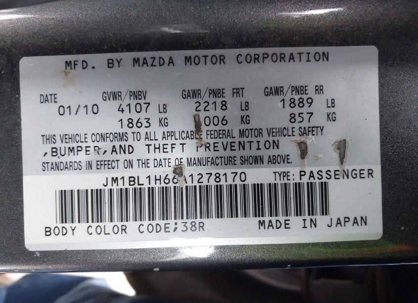 Photo 9 of 2010 Mazda Mazda3 S GRAND TOURING (VIN JM1BL1H66A1278170)