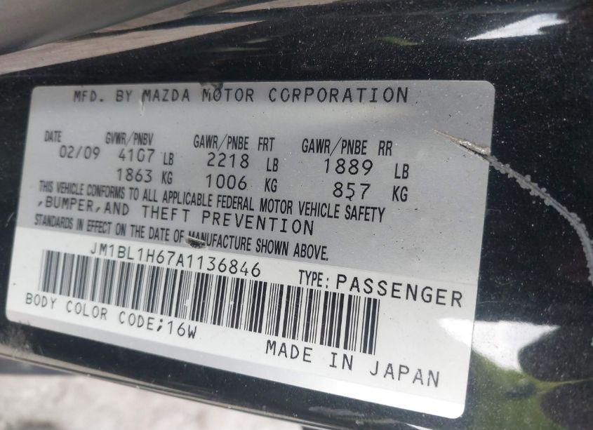 Photo 9 of 2010 Mazda Mazda3 S SPORT (VIN JM1BL1H67A1136846)