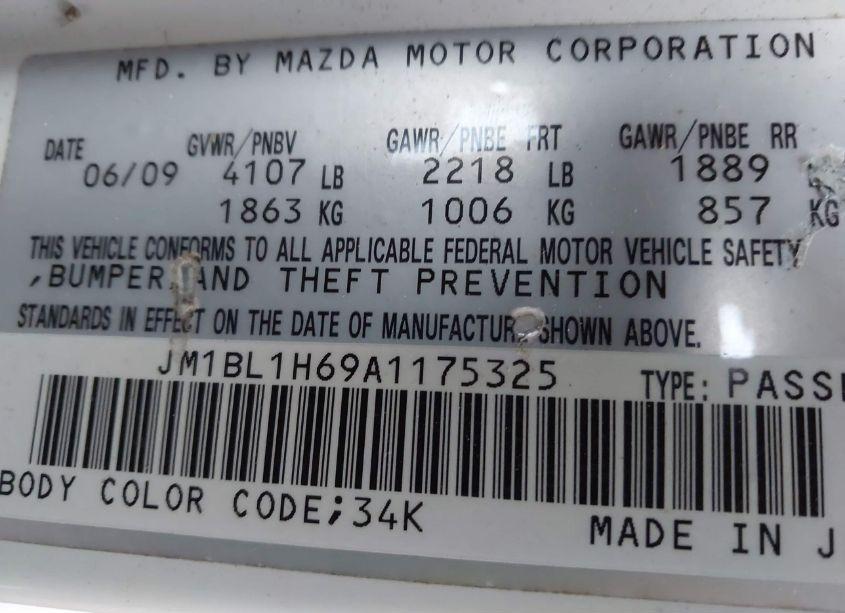 Photo 9 of 2010 Mazda Mazda3 S SPORT (VIN JM1BL1H69A1175325)