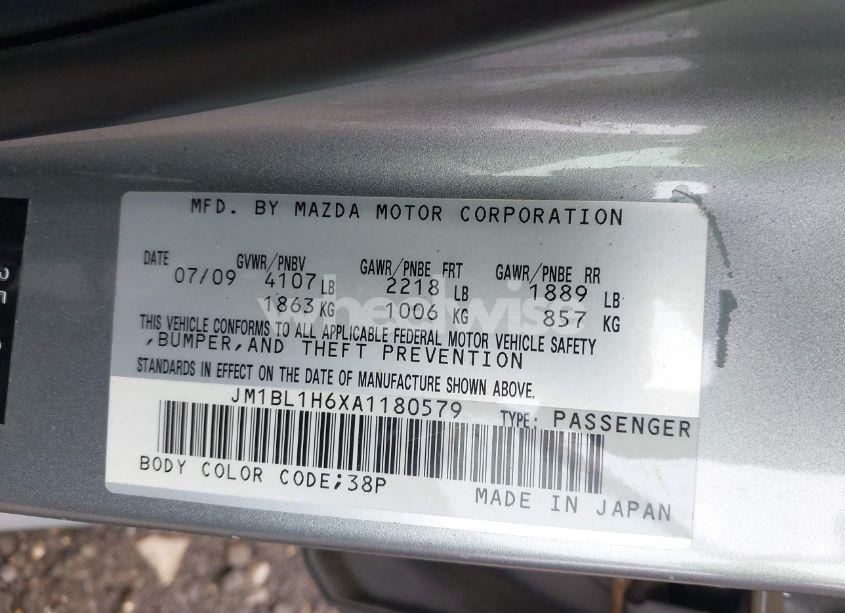 Photo 9 of 2010 Mazda Mazda3 S SPORT (VIN JM1BL1H6XA1180579)