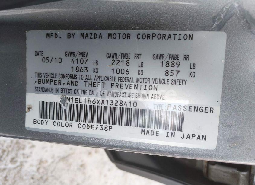 Photo 9 of 2010 Mazda Mazda3 S SPORT (VIN JM1BL1H6XA1328410)