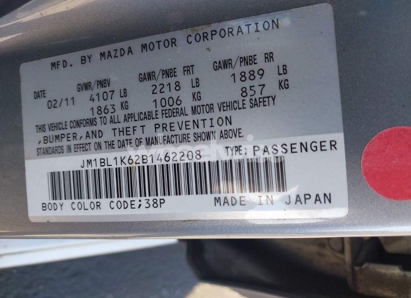 Photo 9 of 2011 Mazda Mazda3 S SPORT (VIN JM1BL1K62B1462208)