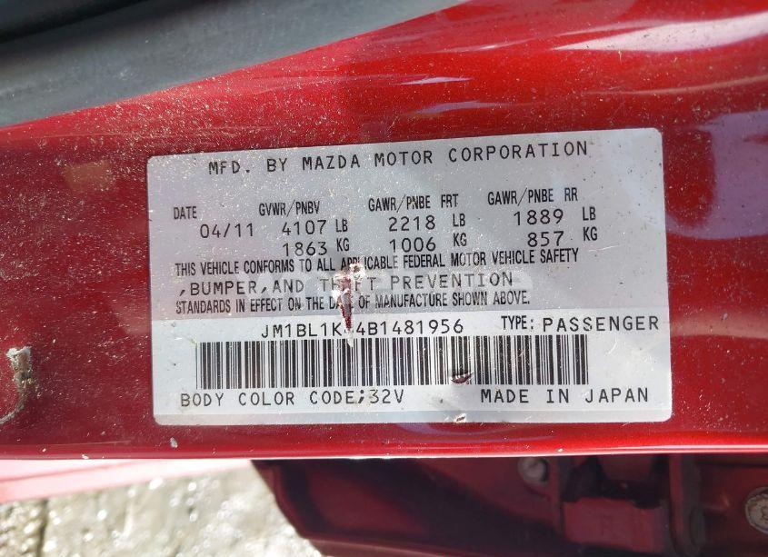 Photo 9 of 2011 Mazda Mazda3 S SPORT (VIN JM1BL1K64B1481956)