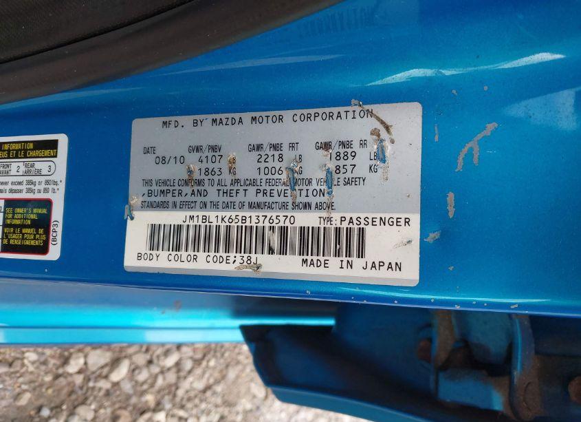 Photo 9 of 2011 Mazda Mazda3 S SPORT (VIN JM1BL1K65B1376570)