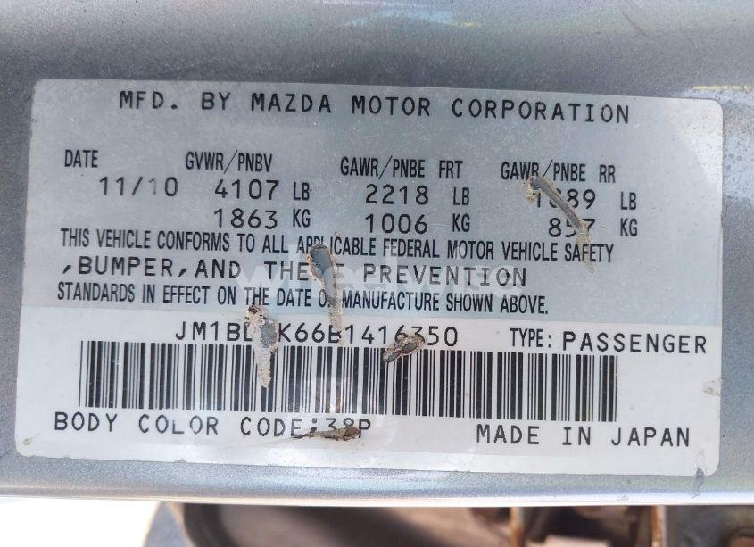 Photo 9 of 2011 Mazda Mazda3 S SPORT (VIN JM1BL1K66B1416350)