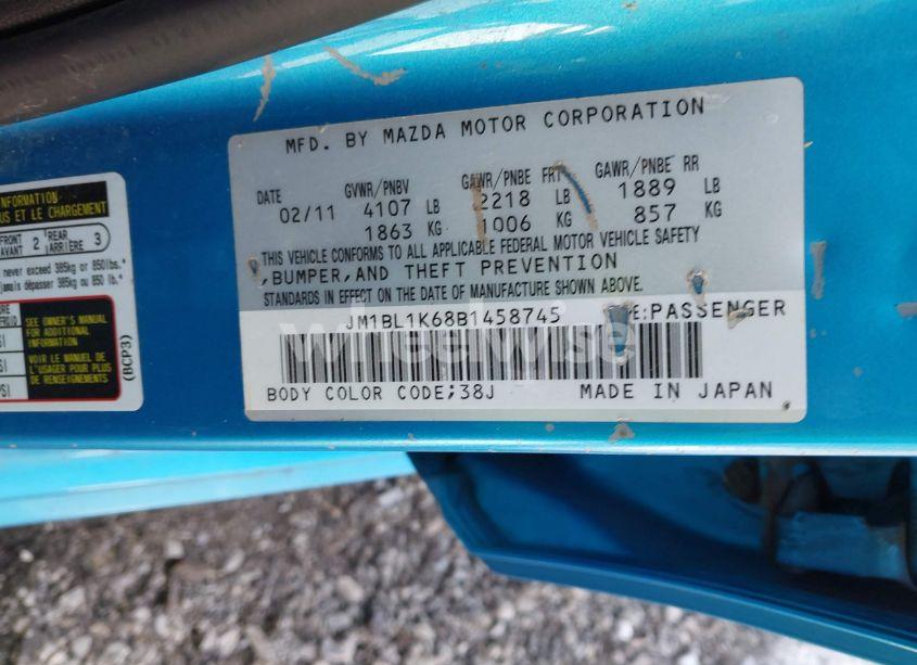 Photo 9 of 2011 Mazda Mazda3 S SPORT (VIN JM1BL1K68B1458745)