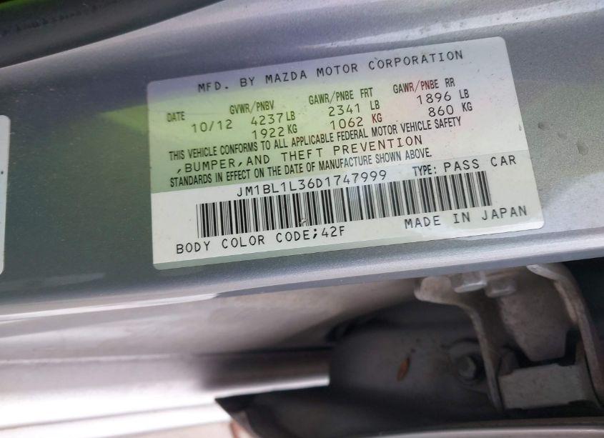 Photo 9 of 2013 Mazda Mazda3 MAZDASPEED3 TOURING (VIN JM1BL1L36D1747999)