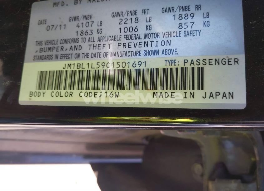 Photo 9 of 2012 Mazda Mazda3 S TOURING (VIN JM1BL1L59C1501691)