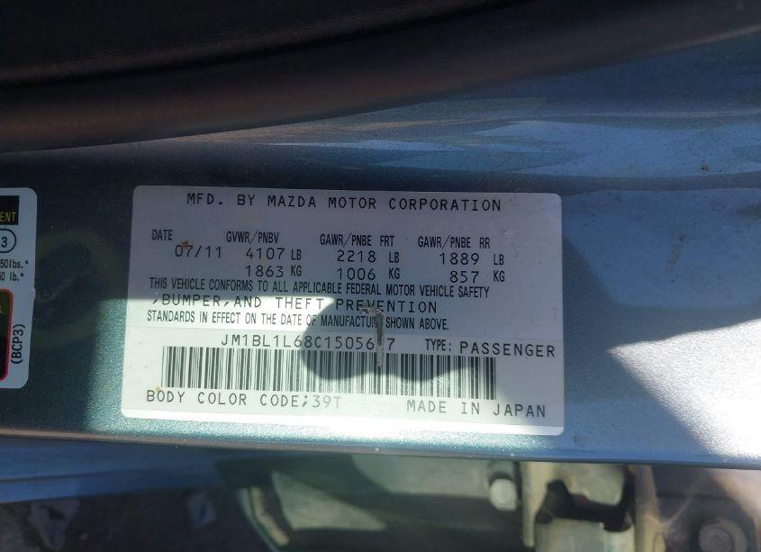 Photo 9 of 2012 Mazda Mazda3 S TOURING (VIN JM1BL1L68C1505627)